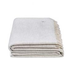 Must Relax-Decke - Wolldecke - hochwertiges Plaid aus reiner Schurwolle mit Fransen - 130x190 cm - 010 offwhite - von zoeppritz since 1828