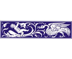 INDIGOS 4051095027461 Wandtattoo w259 Vogel, Baby 120 x 71 cm, blau