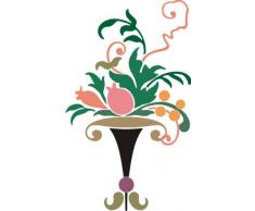 Indigos 4051719766257 Wandtattoo MF414 Mix Blumes vase 80 x 47 cm