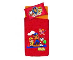 Gabel Paw Patrol Bettbezug, Einzelbett, 100% Baumwolle, 5 x 23 x 28 cm 5x23x28 cm rot