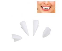 SING F LTD 4 Stück Vampirzähne Dracula Zähne Zahnkappen, Kunststoff, Cosplay, Halloween, Kostüm, Party-Zubehör