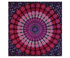 Wandteppich von Mandala Tapestry, im Bohéme-Stil, Wandkunst zur Schlafzimmerdekoration, Strandtuch, indischer Wandschmuck Art Deco Wall Hanging Poster lavendel