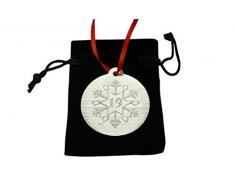 AnniversaryGifts Dekofigur Schneeflocke zum 19. Jahrestag, Metall