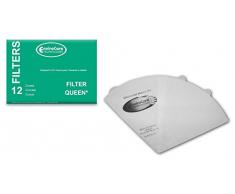 Filter Queen 12 Zapfen und 2 Filter Majestic Filter Queen Staubsaugerbeutel # 5404001800, 200