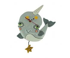 Allen Designs Narly Narwhal P1924 Pendeluhr, 33,8 x 20,3 cm