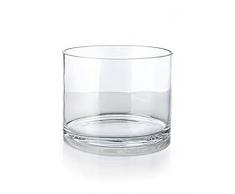 Serene Räume Living Glas Zylinder Vase, Größe: 8 in Durchmesser x 6 in Hoher