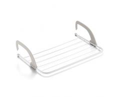 Rayen Trockengestell für Heizkörper und Balkon, lackierter Stahl, ABS, Weiß und Grau, 54,5 x 34 x 13,50 cm