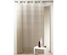 Homemaison Vorhang mit horizontalen Streifen und Farbverlauf, grau, 140 x 240 cm