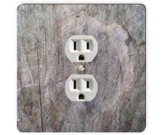 Rikki Knight Holz Baumstamm einzigen Steckdose Teller