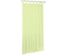 Symphony 1807/4692_406 Schlaufenschal mit Kräuselband, Uni, Polyester-Slub, 135 x 245 cm, grün