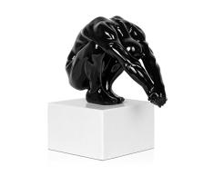 Arte Dal Mondo Tormento Harz Skulptur, Marmor, Schwarz