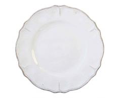 Le Cadeaux Rustica Speiseteller, antiker Stil, 27,9 cm, Weiß