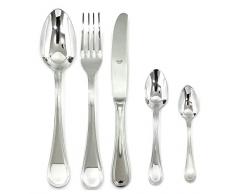 MEPRA Hohlgriff Boheme Moka Besteck, 30 Stück, Silber