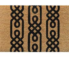 Entryways Nodus rutschfeste Coir Fußmatte, Kokosfaser, Schwarz, 40 cm x 60 cm x 15 mm