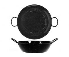 La Schale 26 cm aus Edelstahl mit emaillierter Bratpfanne, 2 Griffe, Schwarz