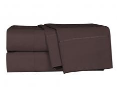 LUSH HOME Bettlaken und Kissenbezüge, 6 Stück, superweich, passend für extra Dicke Matratzen mit tiefer Tasche, Knitter- und lichtbeständig, 6-teiliges Set Full Schokoladenbraun