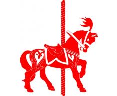 INDIGOS 4051095060024 Wandtattoo w627 Pferd Wandaufkleber in 3 Größen, 120 x 66 cm, rot