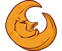 INDIGOS 4051719804492 Wandtattoo ME068 Halbmond Nacht Halloween Party Feier 40 x 40 cm