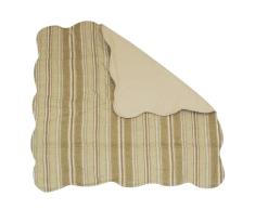 Better & Best 1351473 – Kissen für Bett mit Stoff Uni und mit Streifen, 50 x 50 cm, grün
