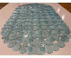 TIKE SMART Badewannenmatte Kieselstein, rutschfest Medium Blau/Grün