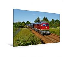 Premium Textil-Leinwand 120 x 80 cm Quer-Format 132 293 mit einem Getreidezug bei Medewitz (OL) am 06.06.2016 | Wandbild, HD-Bild auf Keilrahmen, Fertigbild auf hochwertigem Vlies, Leinwanddruck von Robert Heinzke