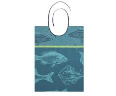Coucke Lätzchen Gartenbank Fische, Baumwolle, Blau, 60 x 43 cm
