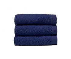 LASA Handtuch-Set, 100% Baumwolle, Ultramara, Duschtuch (70 x 140 cm), Waschbecken und Schminktisch