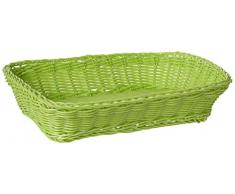 Garcia de Pou Rechteckiger Weidenkorb Imitation 30X22X7 cm Anisgrün Pp - 12 Un.