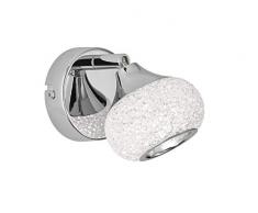 WOFI Wandspot, Plastik, G9, 3 W, Chrom, 11 x 8 x 14 cm