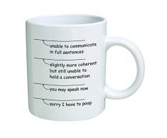 Lustig Sie können jetzt sprechen. A Mug To Keep Kaffeebecher mit AufschriftSorry I have to poop, 325 ml