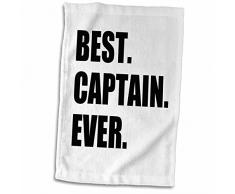 3dRose Handtuch für Schiff, Boot, Segeln, Armee, Polizei, Raumschiff, Kapitäne, Weiß, 38,1 x 55,9 cm