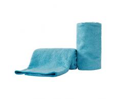 Deconovo Handtuch, perfekt für Reisen, Fitnessstudio, Sport, Schwimmen, schnelltrocknend, super saugfähig und Ultra kompakt, 2 Stück 19x27 Inch Grau, 2 Stück