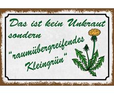 Schatzmix Das ist kein Unkraut sondern raumübergreifendes Kleingrün Funny Sprüche Garten Blechschild, 20x30 cm Deko tin Sign