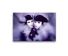 Premium Textil-Leinwand 45 x 30 cm Quer-Format Venezianischer Karneval | Wandbild, HD-Bild auf Keilrahmen, Fertigbild auf hochwertigem Vlies, Leinwanddruck von Dirk Ludwig Fotografie