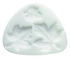 Silikomart 71.168.00.0096 Backform für Kuchen Silikon SLK068 Blatt, weiß