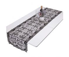 rockcloud Tischläufer Spiderweb Kaminschal Schal für Halloween, Party, Gruselige Filmabende, Dekoration 78 x 18 schwarz