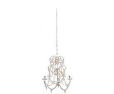 Clayre & Eef 5LMP198 Kronleuchter 61x59x70 cm 5X E14/25W in Landhausstil Vintage Deco
