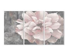 Stupell Home Décor 3-teiliges Wandschild, Pfingstrose auf Grau, 11 x 0,5 x 17 cm