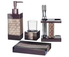 Creative Scents Dahlia Toilettenbürste und Mülleimer, 4-teilig 4 Piece Set