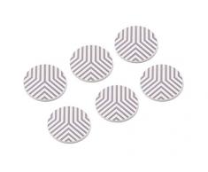 Fox Run 48769 Absorbent Ceramic Untersetzer, keramik, weiß