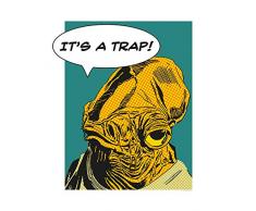 Komar Wandbild Star Wars Classic Comic Quote Ackbar | Kinderzimmer, Jugendzimmer, Dekoration, Kunstdruck | ohne Rahmen | WB112-40x50 | Größe: 40 x 50 cm (Breite x Höhe)