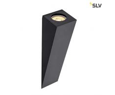 SLV LED Wand-Lampe ALTRA DICE für eine effektvolle Innen-Beleuchtung | keilförmige, moderne LED Wand-Strahler, Wand-Leuchte, Spot Innenleuchte, schlichtes edles Design | GU10, EEK E-A++, max. 50W