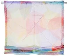 Home Fashion RAFFROLLO Voile Digitaldruck Colored Leaves, Stoff, Multicolor, 140 x 80 cm