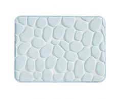 iDesign 23353EU Basic Duschmatte, 60,96 x 43,18 x 0,254 cm, blau, Polyester