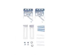 K-home Klemmträger und Zubehör Montage-Set für Klemmfix Wabenplissee, Plastik, weiß, 3 x 5 x 5 cm