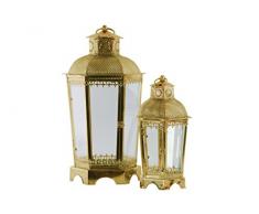 Urban Trends Sechseck Laterne mit durchbrochen Metall, Gold
