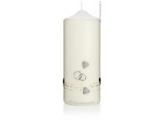 Wiedemann Hochzeitskerze, Wachs, Silber, 20 x 8 cm