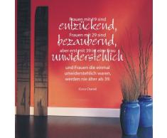 INDIGOS WG30196-61 Wandtattoo w196 Frauen mit 19 29 Spruch Wandaufkleber 120 x 120cm, gruen