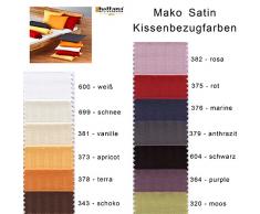 Heckett Lane Bettwäsche 100% Baumwolle Mako-Satin Uni Stripe 200x200 (80x80) Arctic Ice