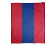 ArtVerse NFS New England Fleece-Decke mit Fußballstreifen, 50 x 60, Rot und Blau